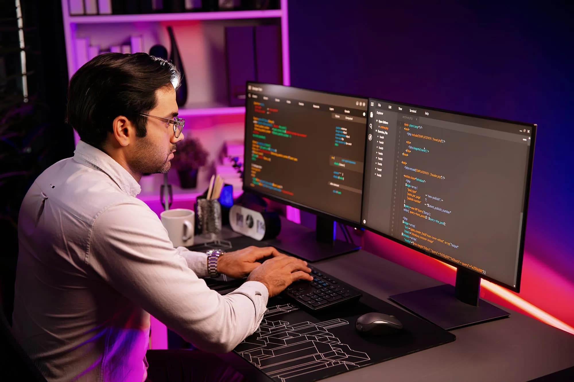 Merilsoft engineer building a custom application for a client